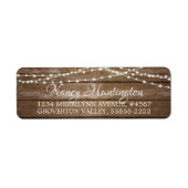 木の素朴妖精の文字列のライトスクリプエレガントト ラベル (正面)