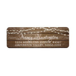 木の素朴妖精の文字列のライトスクリプエレガントト ラベル