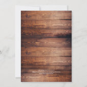 『木の素朴弦の光』結婚写真 招待状 (裏面)