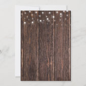 木の素朴弦ライトボー結婚式招待状 招待状 (裏面)