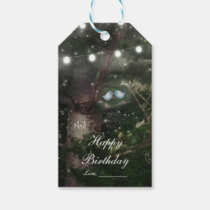 木の素朴愛の鳥の納屋の国の結婚式 ギフトタグ