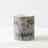 木の素朴樹皮写真抽象芸術パターン自然 コーヒーマグカップ (中央)