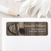 木の素朴樹皮2ハート ラベル (インサイチュ)