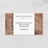 木の素朴質感モダン名刺 名刺 (裏面)