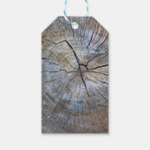 木の素朴輪のパターン ギフトタグ (正面)