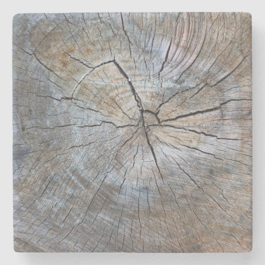 木の素朴輪のパターン ストーンコースター (正面)