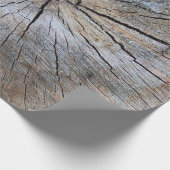 木の素朴輪のパターン ラッピングペーパー (角)