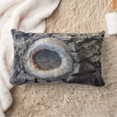 木の結び目の丸太 ランバークッション (ブランケット)