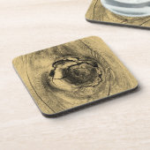 木の結び目 コースター (左側)