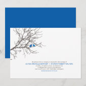 木の結婚式招待状の着席 招待状 (正面/裏面)