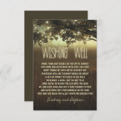 木の結婚願い清々しいカード エンクロージャーカード (正面/裏面)