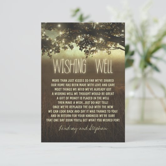 木の結婚願い清々しいカード エンクロージャーカード (スタンド正面)