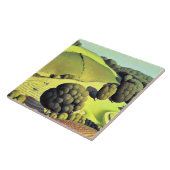 木の絵、ヤングコーン、 タイル (側面)