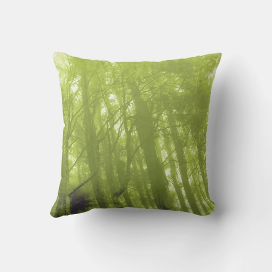 木の緑の写真枕の精神 クッション (裏面)