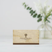 木の緑の自然と庭の風景 名刺 (スタンド正面)