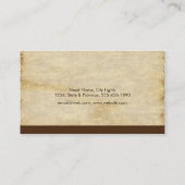 木の緑の自然と庭の風景 名刺 (裏面)