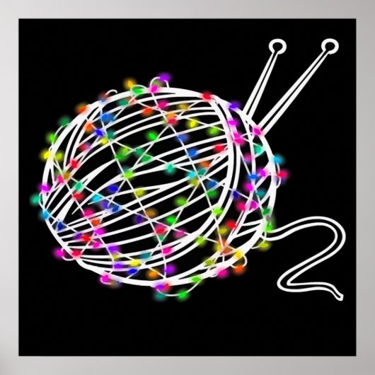 木の編み物 |ラブリーデザイン ポスター (正面)