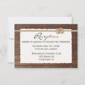 木の縄結び ウェディング レセプション 出欠カード (正面)