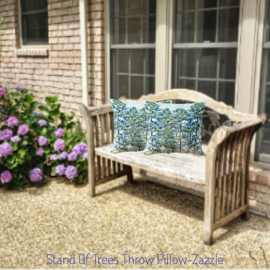 木の群れ クッション