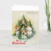 木の聖歌隊を歌うヴィンテージ シーズンカード (裏面)