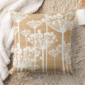 木の背景に白いフェイクタンポポ素朴ン クッション (ブランケット)