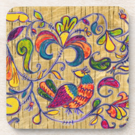 木の背景の北の鳥 コースター