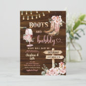 木の背素朴景フローラブーツと泡立ち 招待状 (スタンド正面)