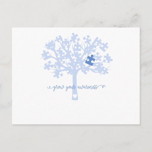 木の自閉症T認識度でを育てる 案内ポストカード (正面)