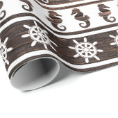 木の航海のなパターン ラッピングペーパー (ロールコーナー)