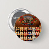 木の色彩の鮮やかな障害物、オランダ2 缶バッジ (正面&裏面)