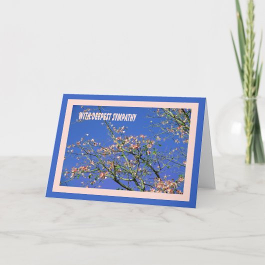 木の花に同情するカード カード (正面)