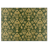 木の花のダマスク織パターン背景 カッティングボード (正面)