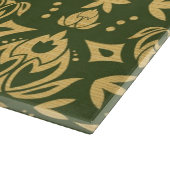 木の花のダマスク織パターン背景 カッティングボード (角)