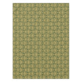 木の花のダマスク織パターン背景 テーブルクロス (正面)