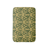 木の花のダマスク織パターン背景 バスマット (正面縦)