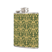 木の花のダマスク織パターン背景 フラスク (左)