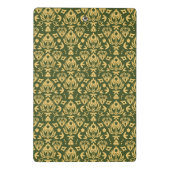 木の花のダマスク織パターン背景 ミニクリップボード (裏面)