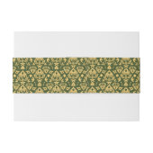 木の花のダマスク織パターン背景 招待状ベリーバンド (裏面例)