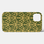 木の花のダマスク織パターン背景 Case-Mate iPhoneケース (裏面 (横))