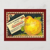 木の花のヴィンテージ箱ラベル ポストカード (正面)