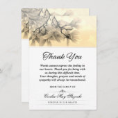 木の花サンキュー悔やみや弔慰葬式 サンキューカード (正面/裏面)