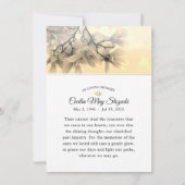 木の花サンキュー悔やみや弔慰葬式 サンキューカード (裏面)