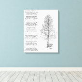 木の芸術と詩のように強い キャンバスプリント (インサイチュ (ウッドフロア))