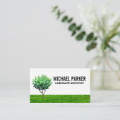 木の苗木 |草原の背景 名刺 (スタンド正面)