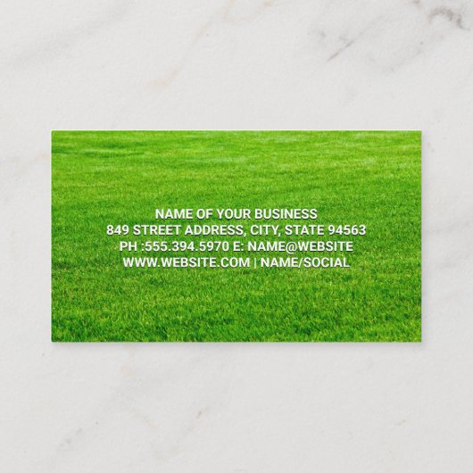 木の苗木 |草原の背景 名刺 (裏面)