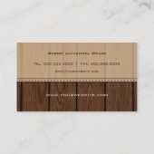 木の華麗さの馬の名刺 名刺 (裏面)