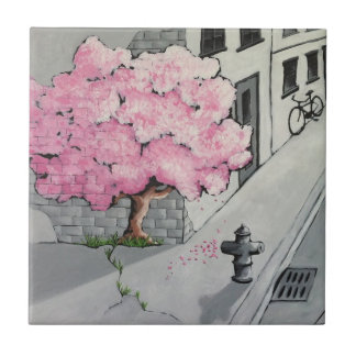 木の落書きのタイル タイル