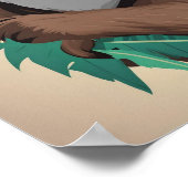 木の葉つるで磨きお気に入りのる ポスター (角)