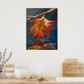 木の葉に溶ける雪 ポスター (キッチン)