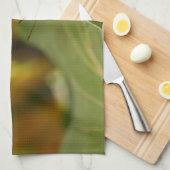 木の葉のマラカイト キッチンタオル (四つ折り)